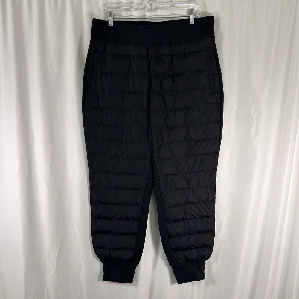 Fabletics Puffer Joggers Women's XXL Black Pull On Pockets 29" Inseam